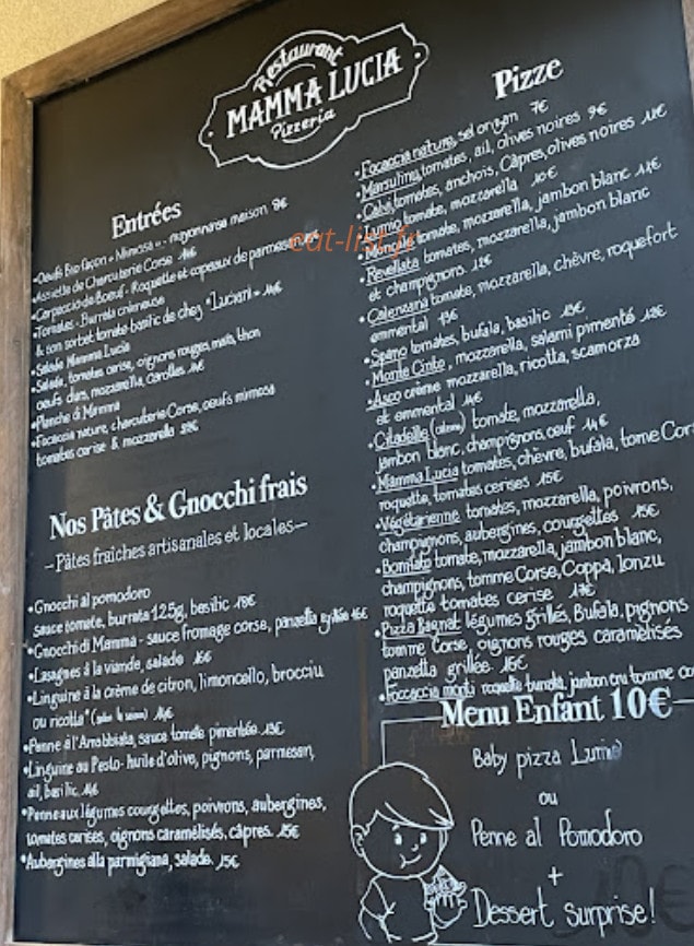 Mamma Lucia à Calvi - menu et photos