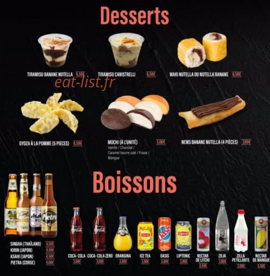 Mara Sushis — carte page 14