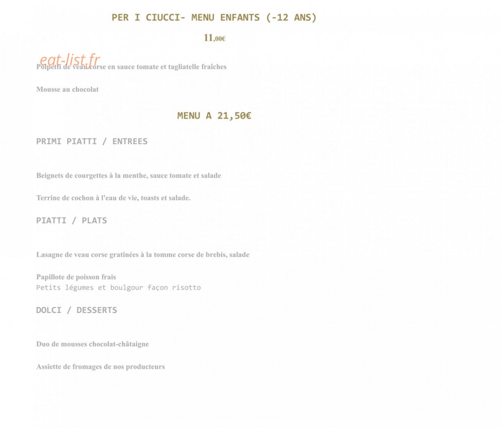U Minellu — carte page 2
