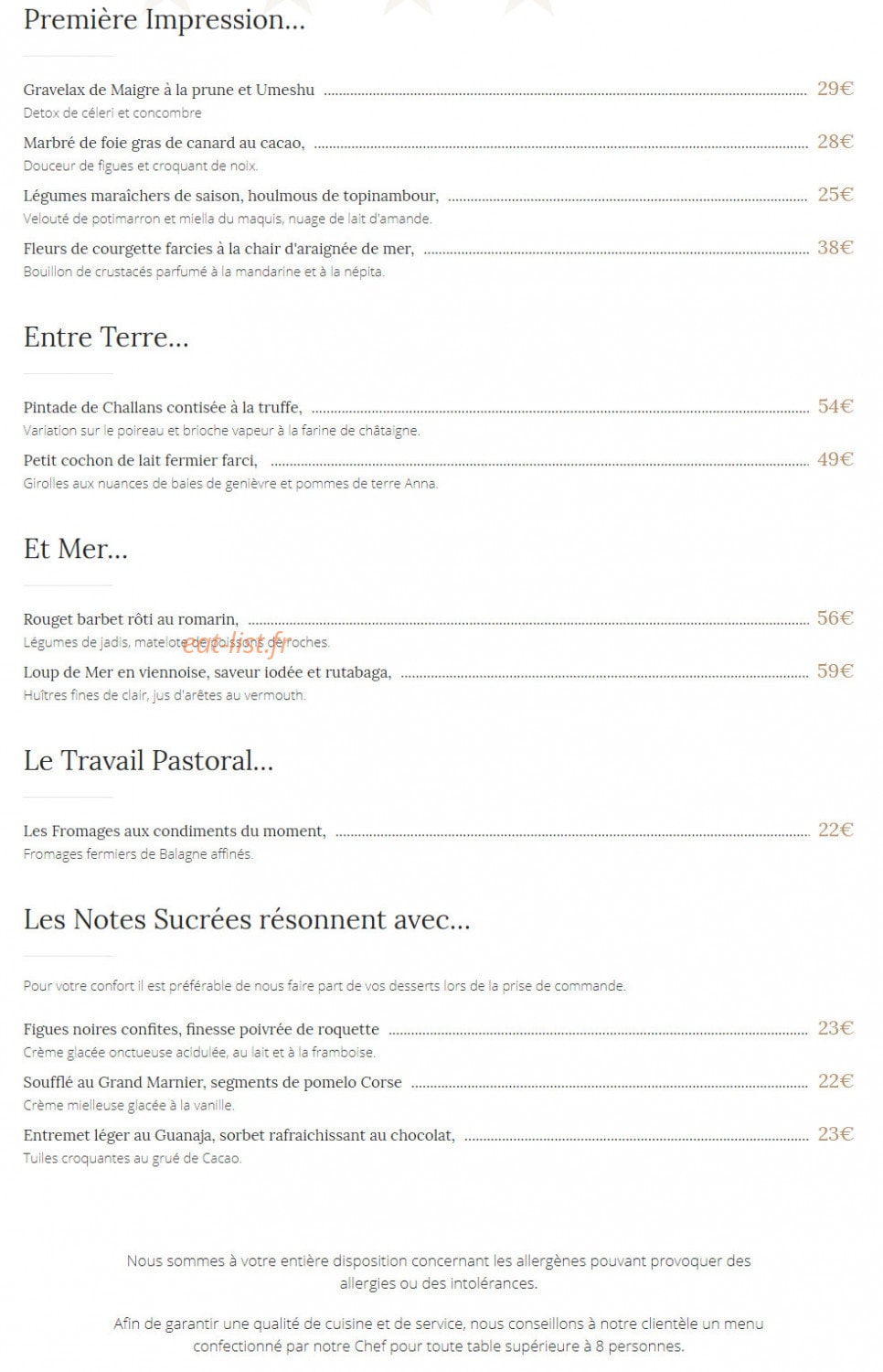 La Table di Mà — carte page 1