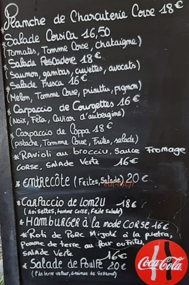 U caffe di a Mossa — carte page 1