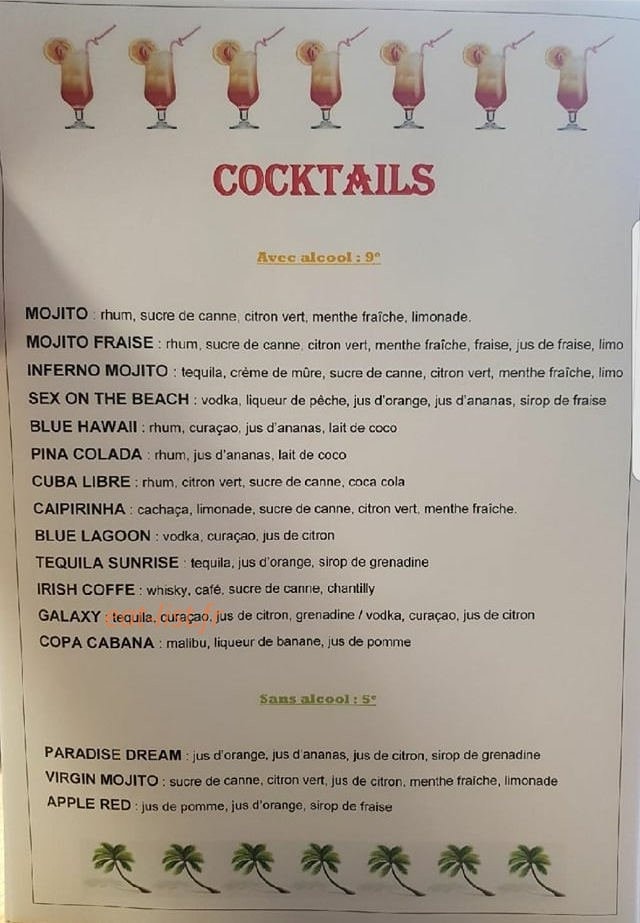 Côté Plage Riva Bella — carte page 1