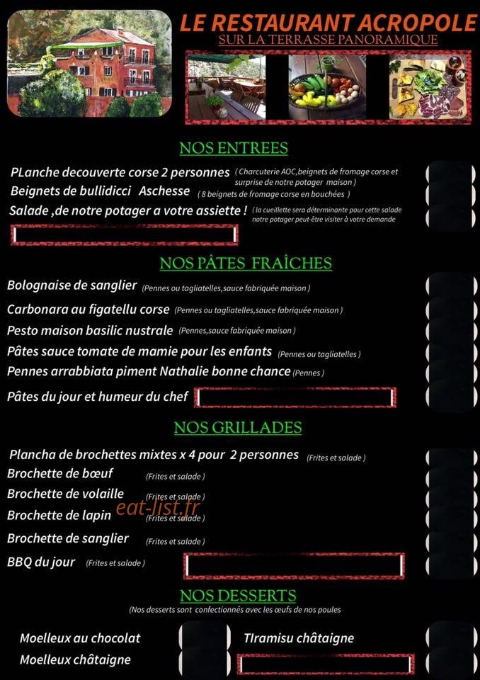 Acropole — carte page 2