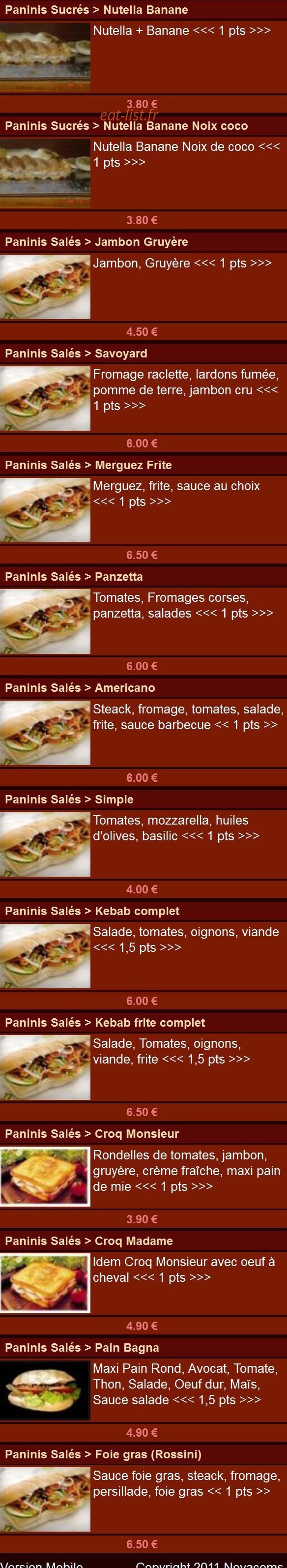 Allo Pizza Burger — carte page 12