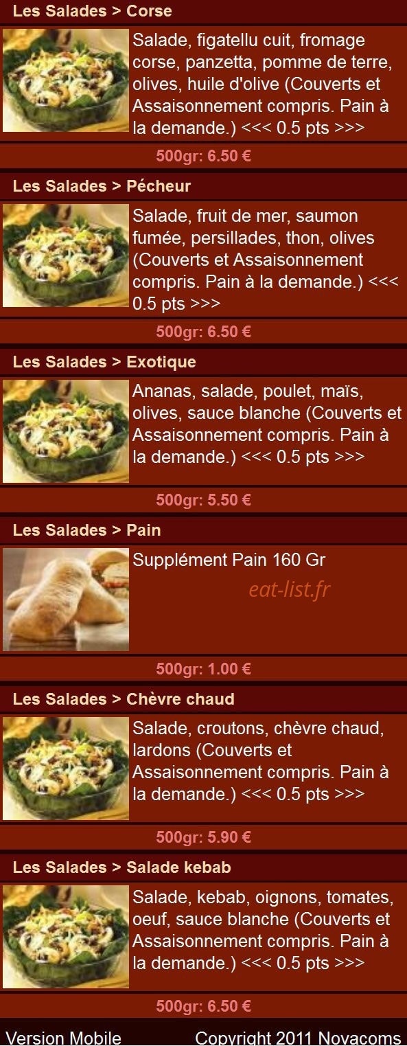 Allo Pizza Burger — carte page 14