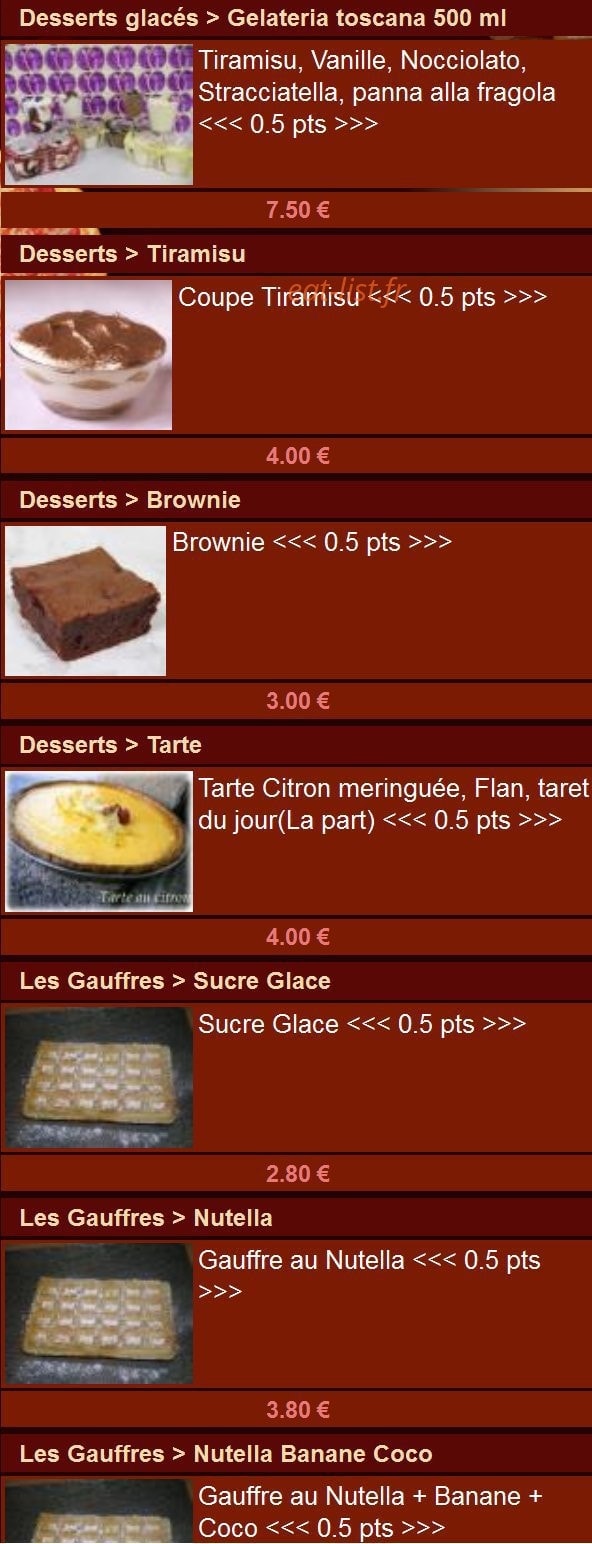 Allo Pizza Burger — carte page 15