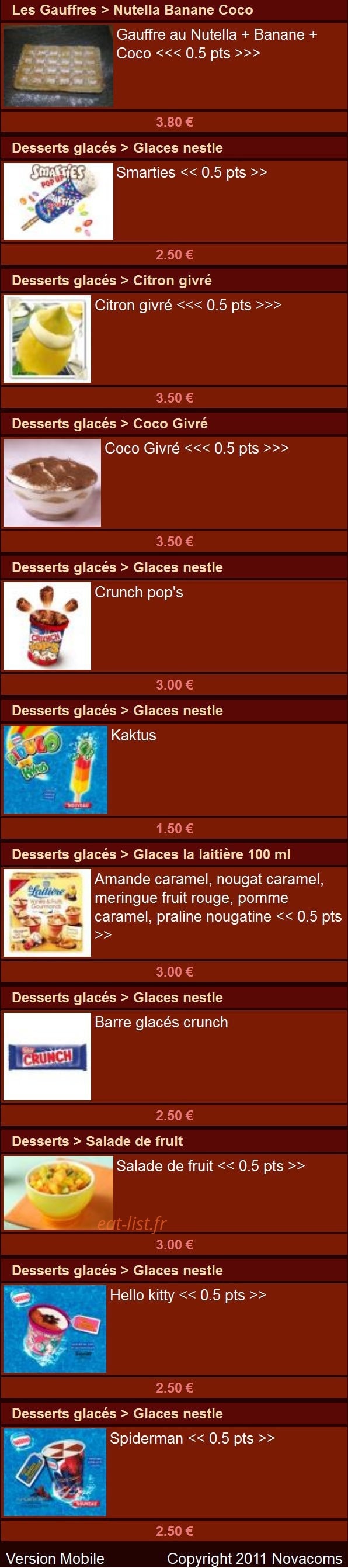 Allo Pizza Burger — carte page 16