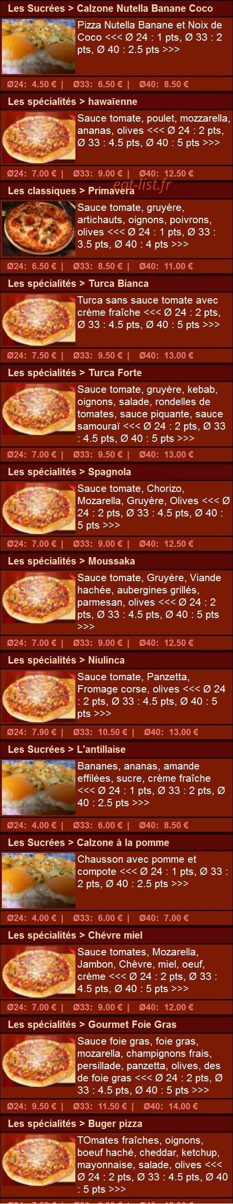 Allo Pizza Burger — carte page 5