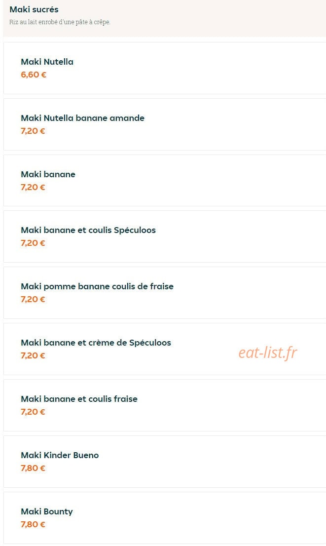 Sushimag — carte page 8