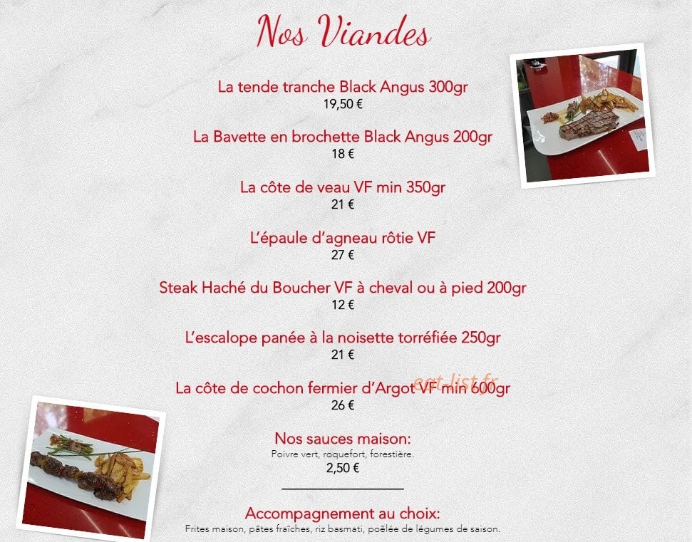 Brasserie le Café — carte page 3