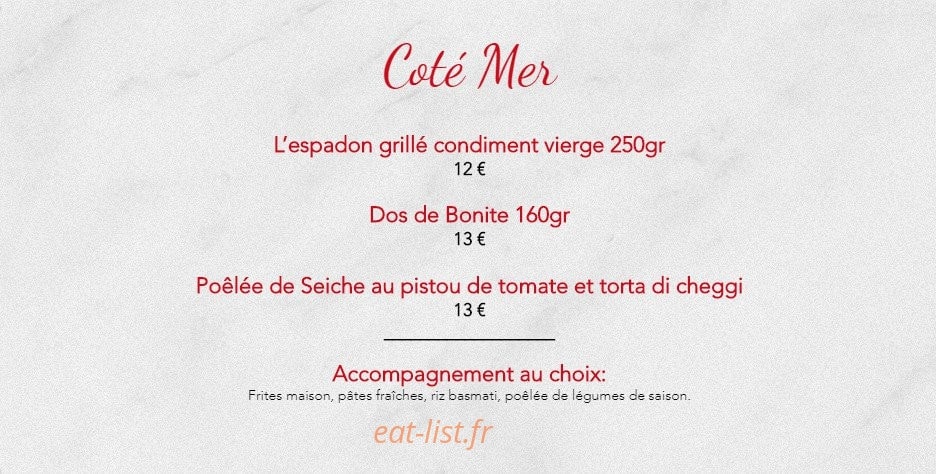 Brasserie le Café — carte page 4