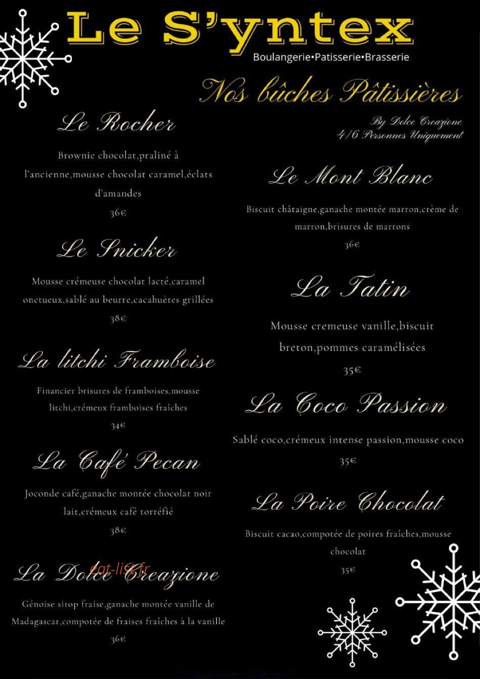 Le S'yntex — carte page 1
