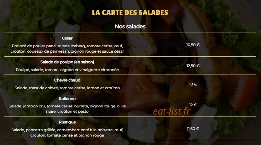 Campo Food — carte page 2