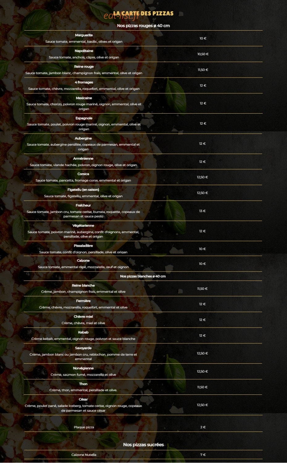 Campo Food — carte page 3