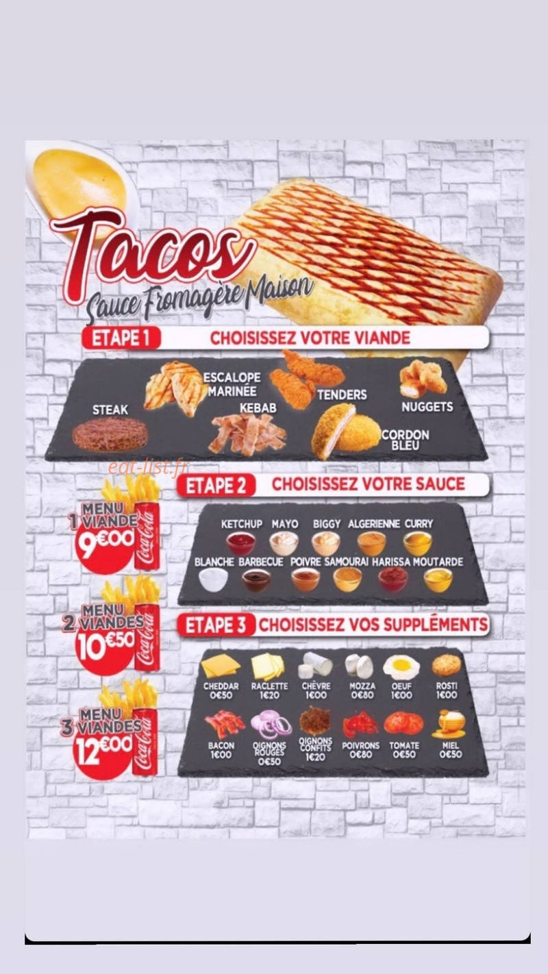 Fast food L’ideal — carte page 1