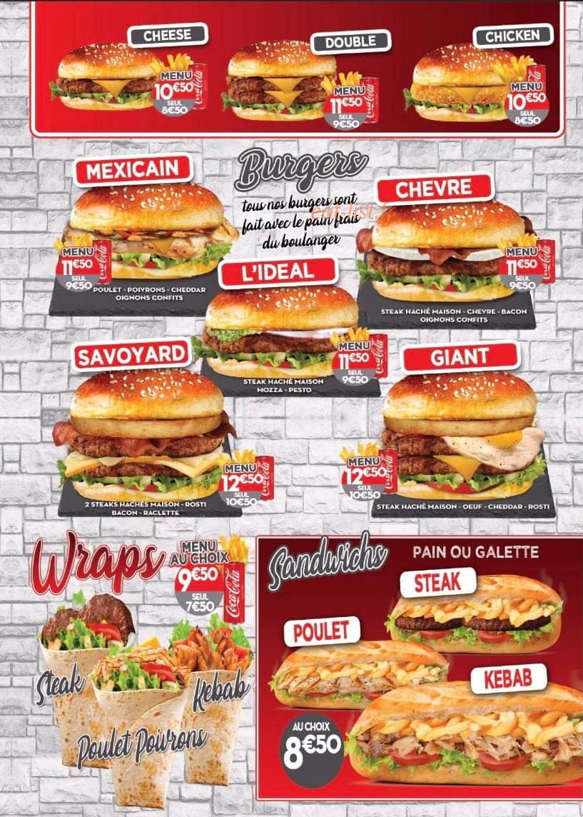 Fast food L’ideal — carte page 3