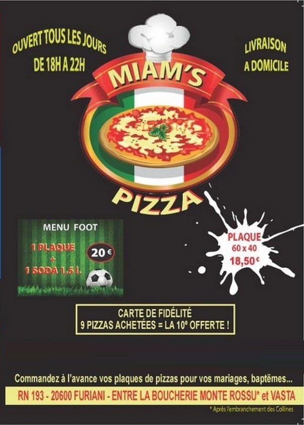 Miam'spizza Castellana — carte page 1