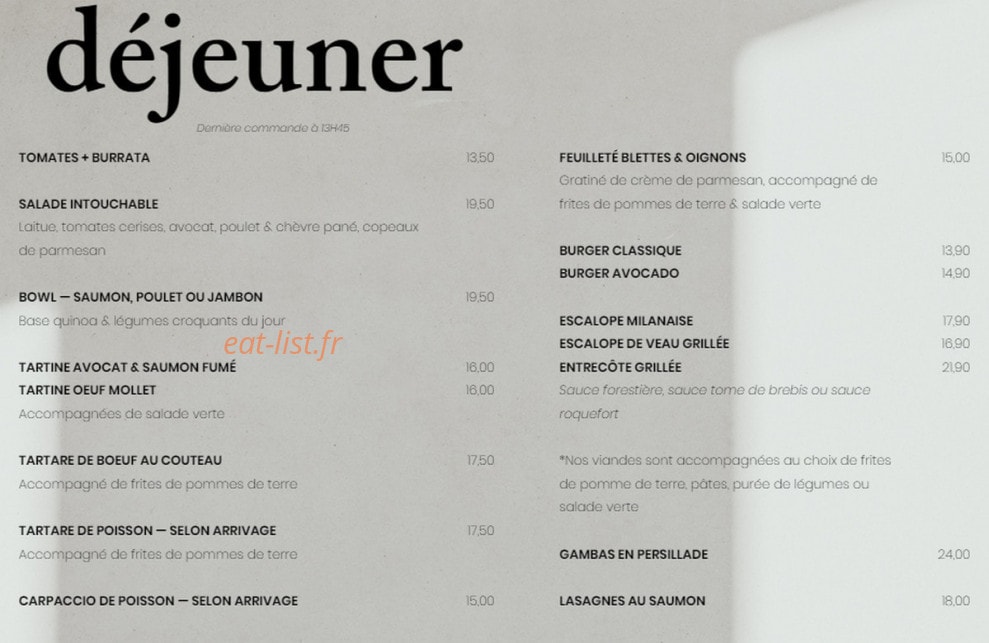 Brasserie Numero 4 — carte page 2
