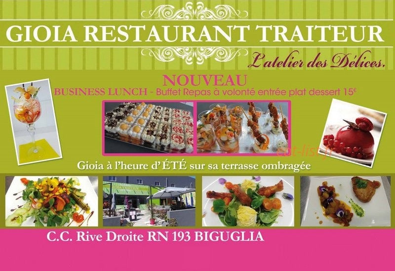 Gioia Traiteur — carte page 1