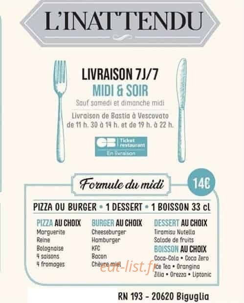 L'inattendu — carte page 1
