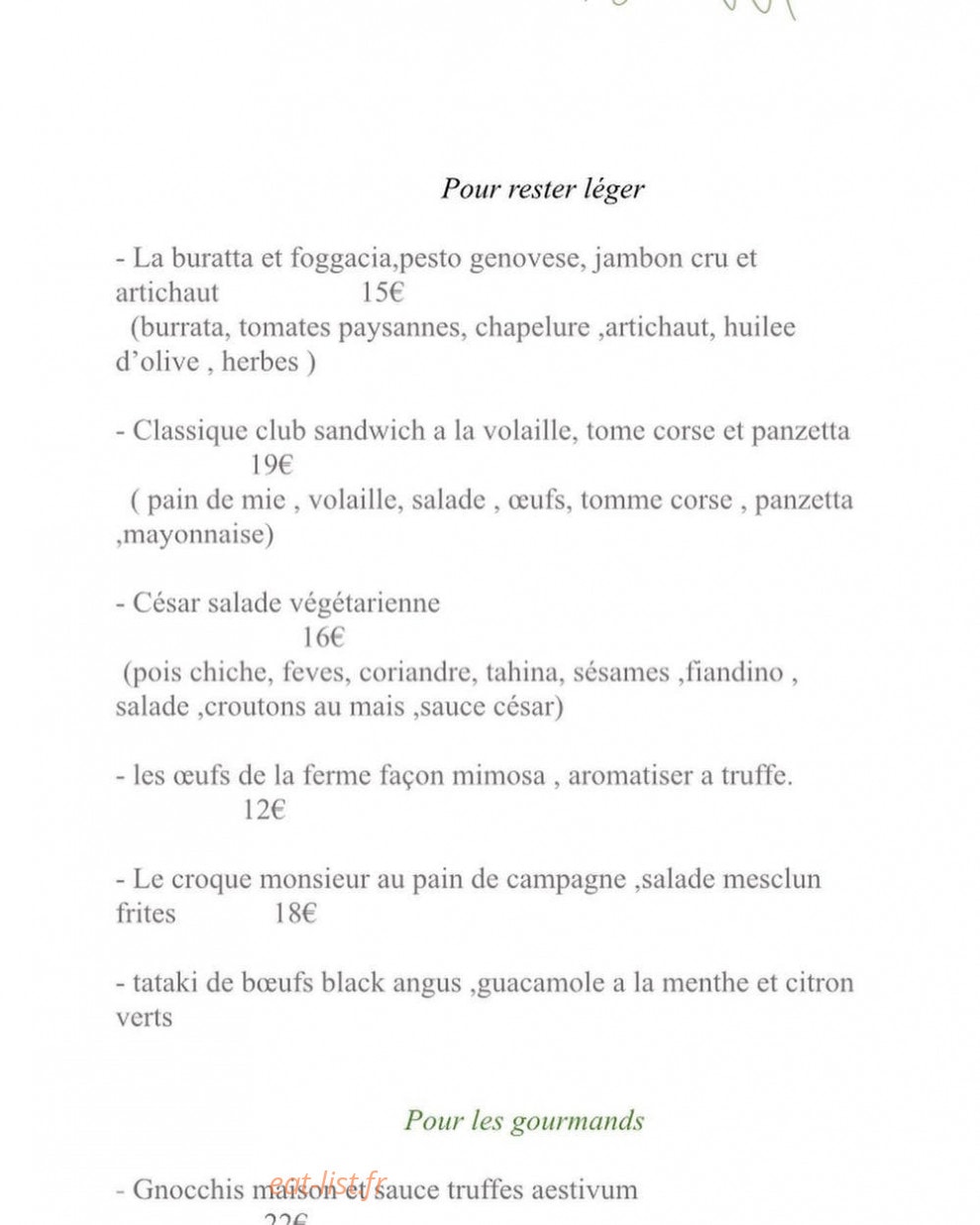 Lodge E Mare — carte page 2