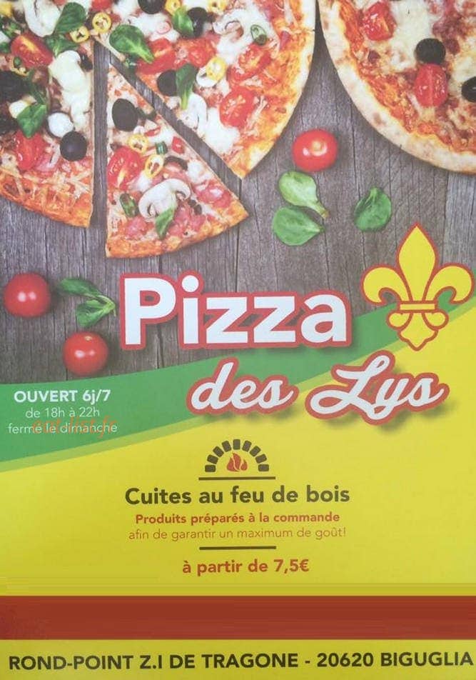 Pizza Des Lys — carte page 1