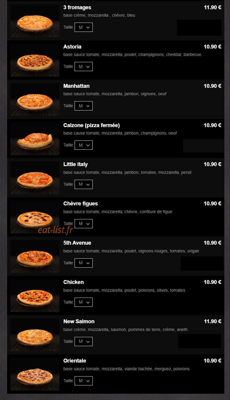 911 Pizza — carte page 3