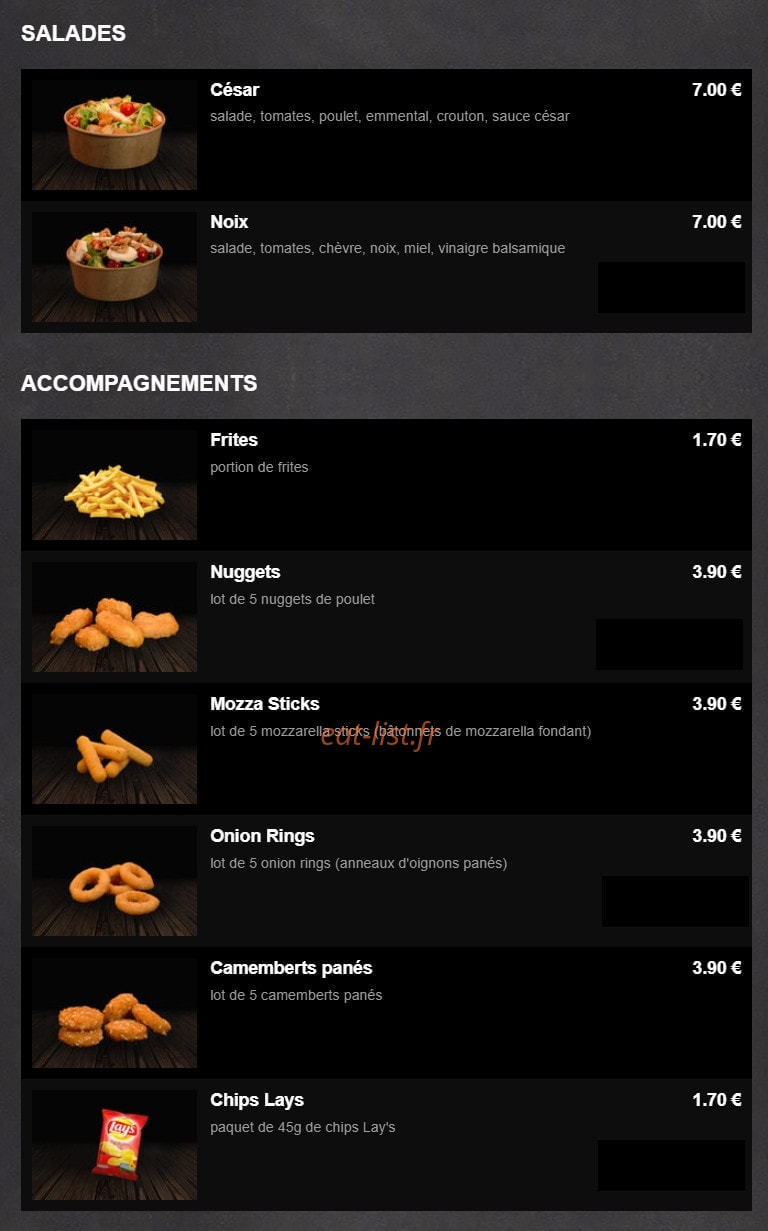 911 Pizza — carte page 5