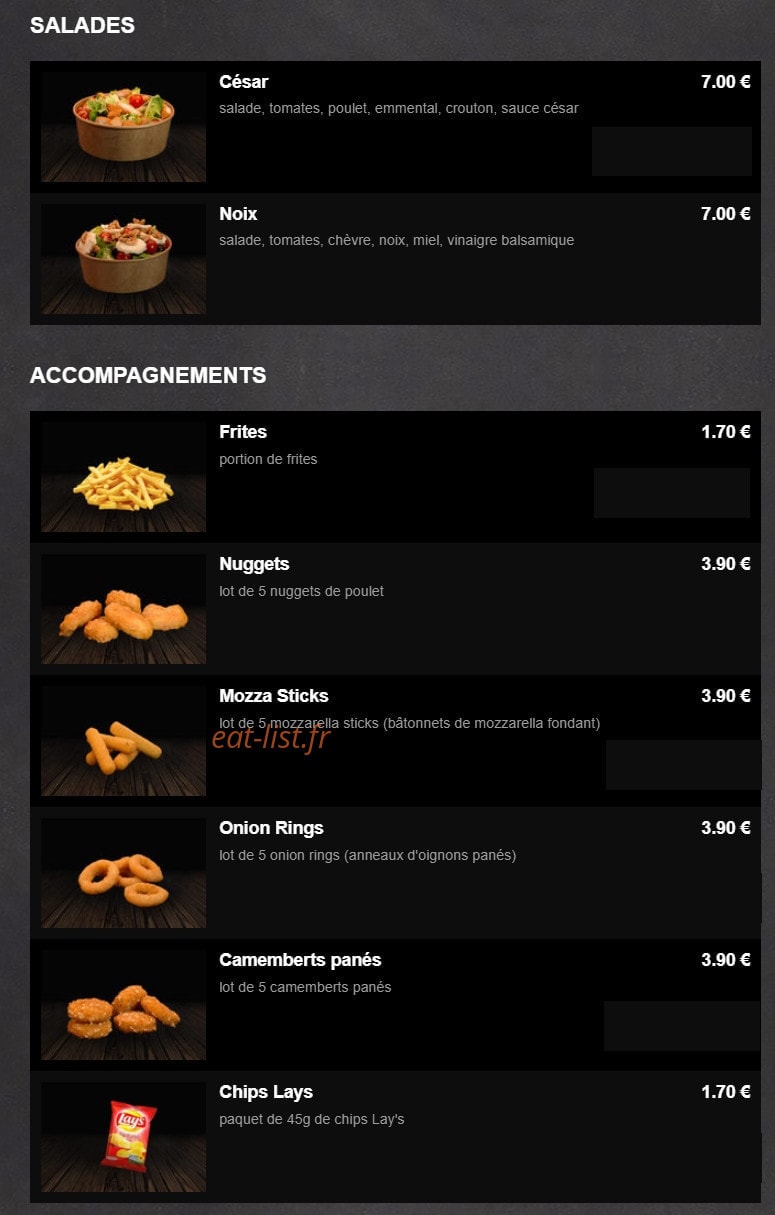911 Pizza — carte page 5