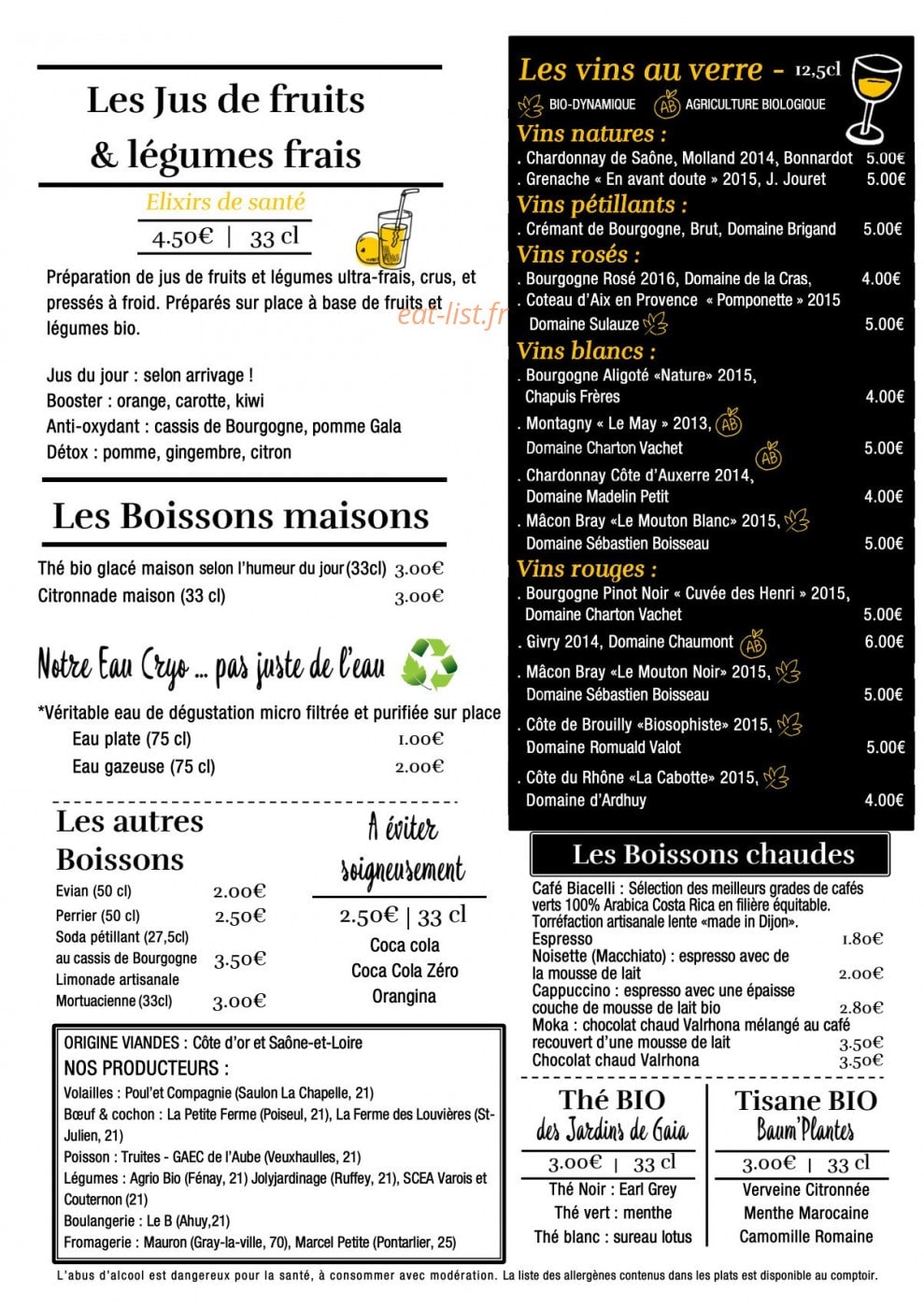 Alfred Burgers & Vins — carte page 5