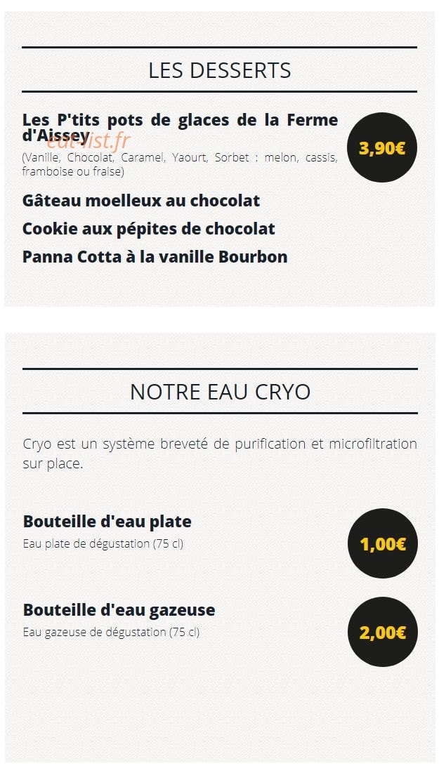 Alfred Burgers & Vins — carte page 4