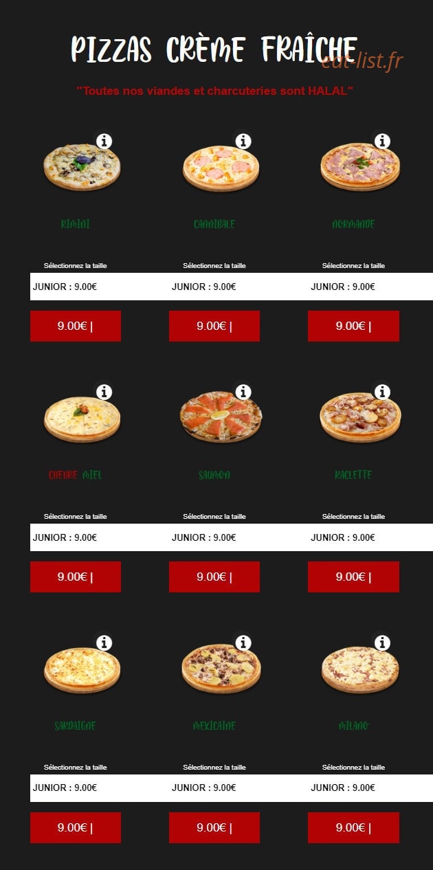Allô Pizza — carte page 4