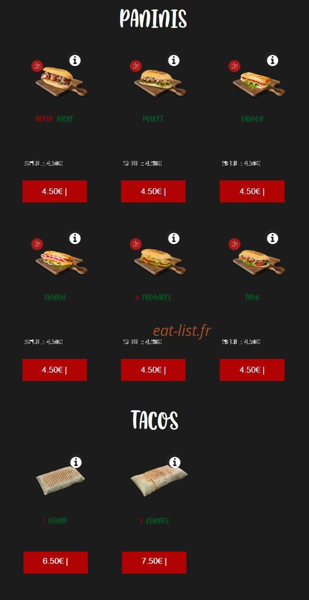 Allô Pizza — carte page 7