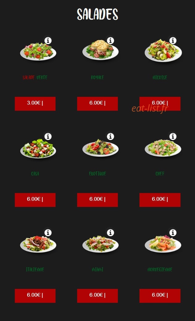 Allô Pizza — carte page 9