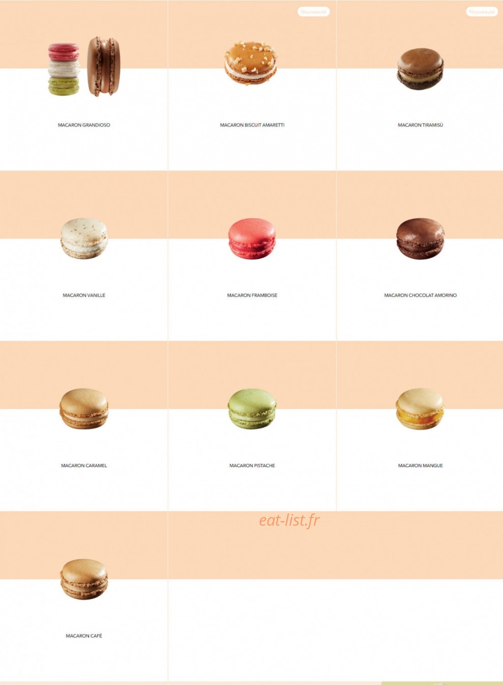 Amorino — carte page 10