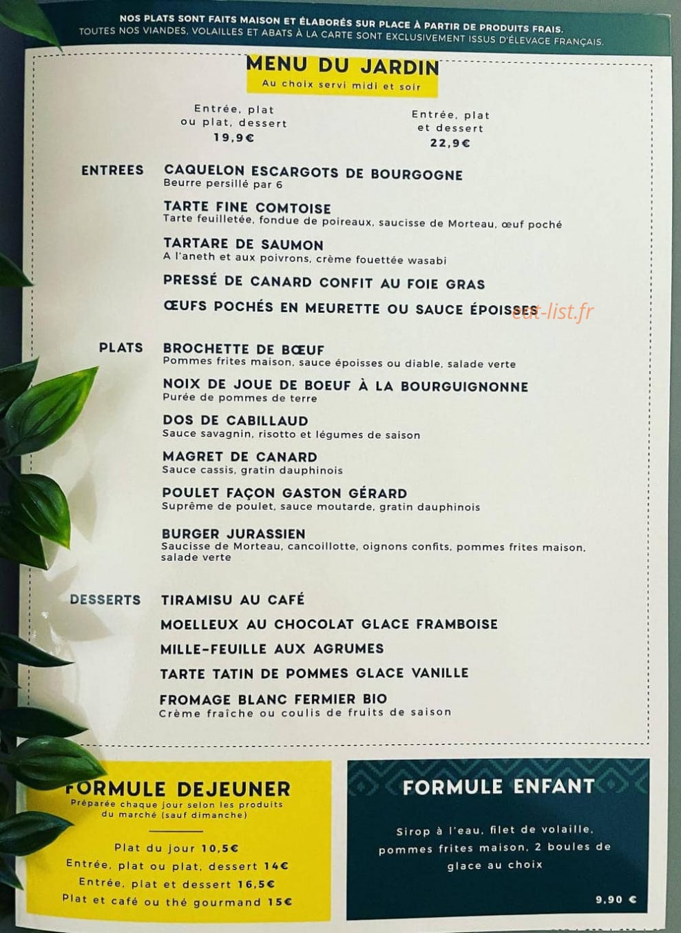Au Jardin des Halles — carte page 2