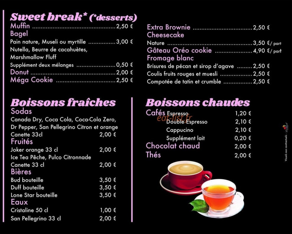 Bagel Zée — carte page 2