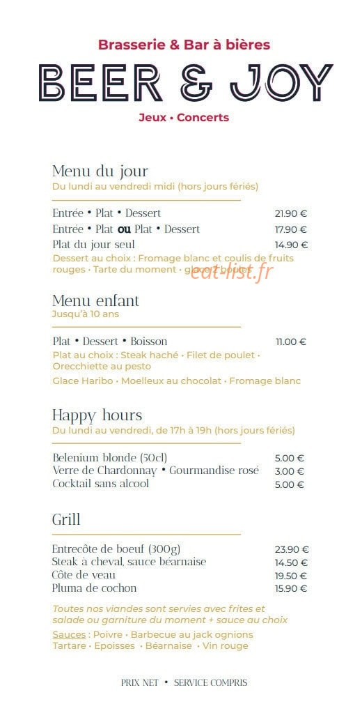 Beer And Joy — carte page 2
