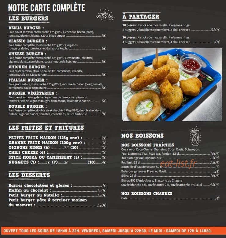 Benja Burger — carte page 2