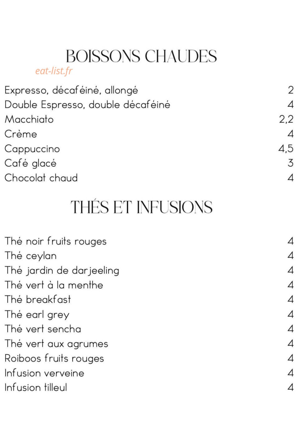 Brasserie François — carte page 5