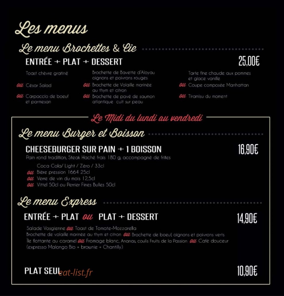 Brochettes & Cie — carte page 4