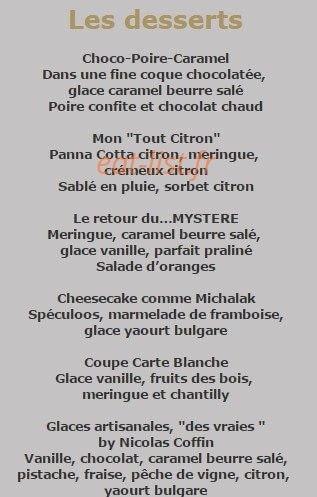Carte Blanche — carte page 4