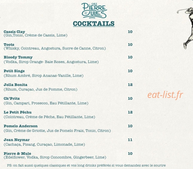 Chez Pierre & Jules — carte page 2