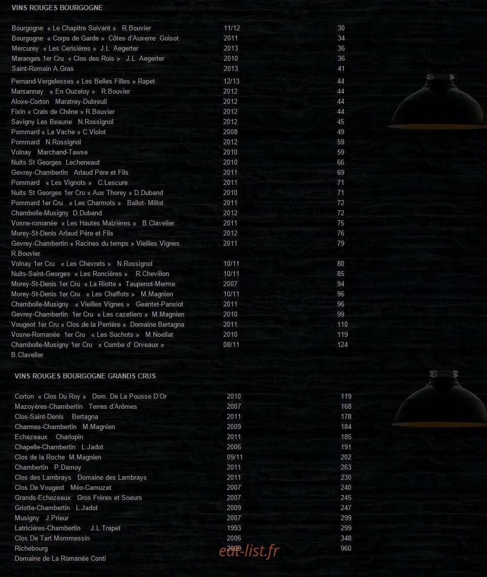 Chez Septime — carte page 3