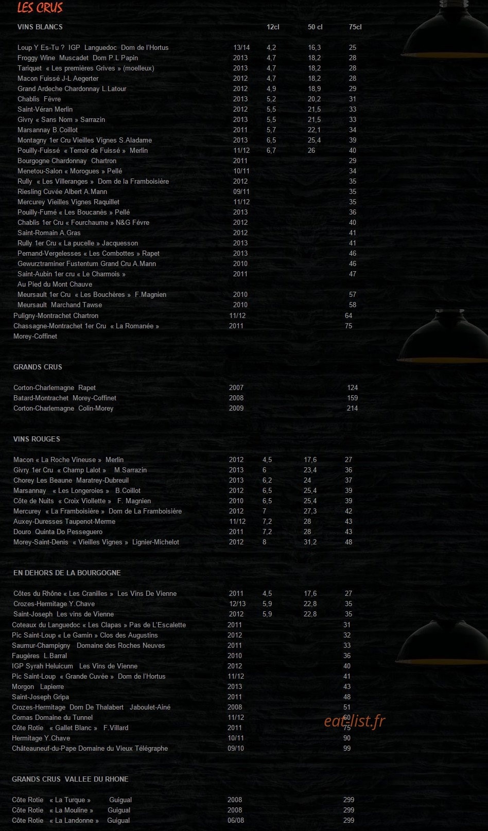 Chez Septime — carte page 2