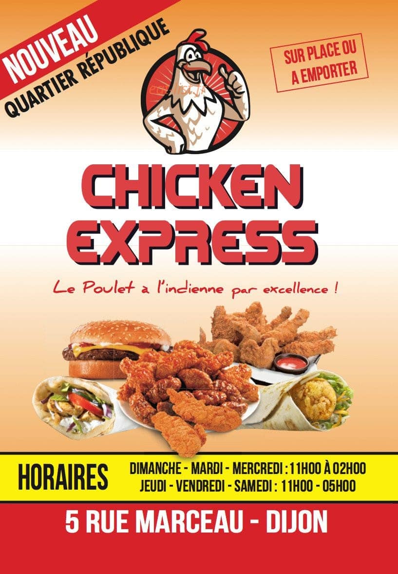 Chicken Express — carte page 1