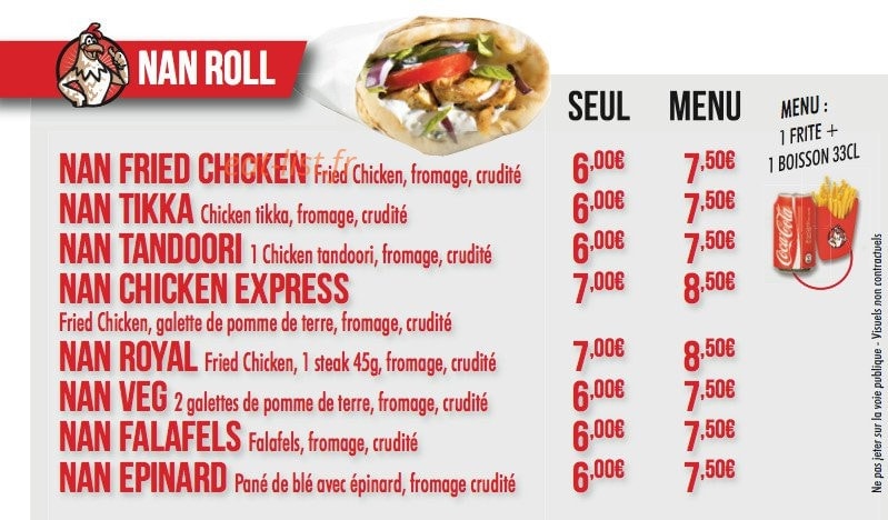 Chicken Express — carte page 2