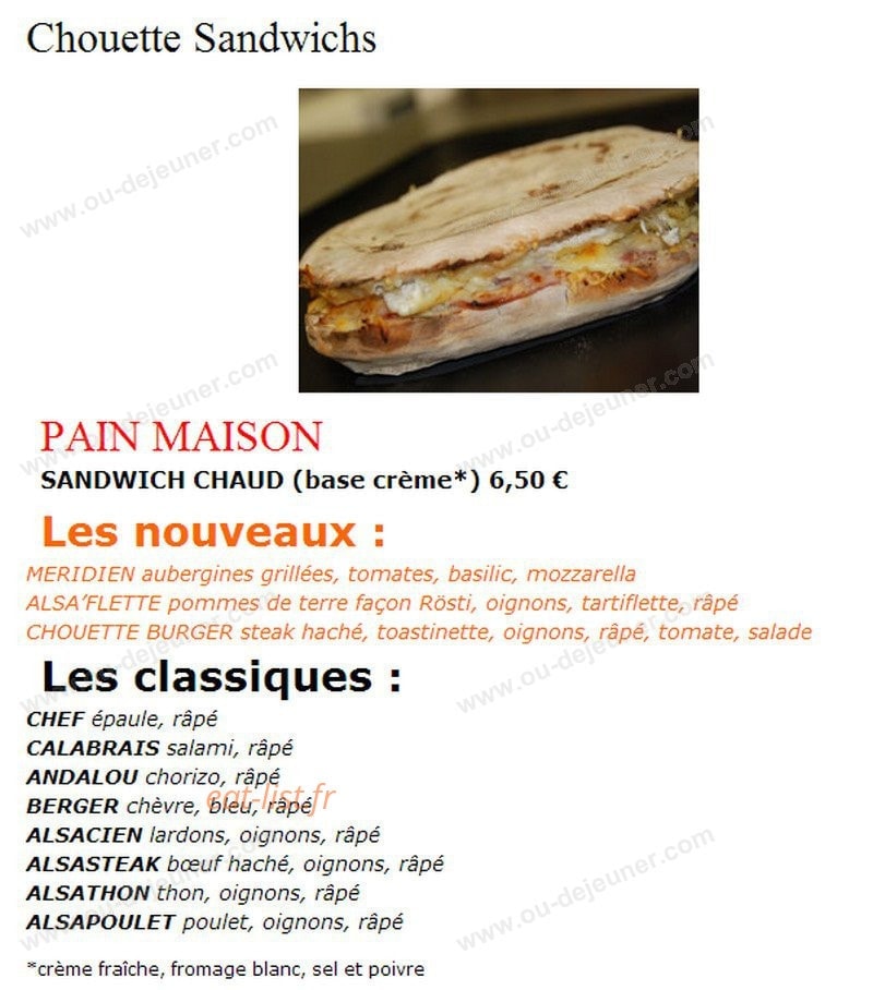 Chouette Pizza — carte page 6