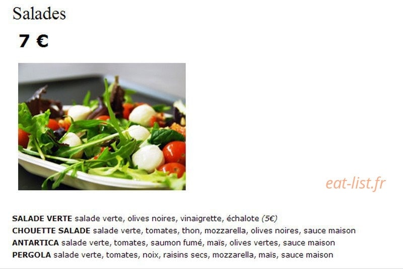 Chouette Pizza — carte page 3
