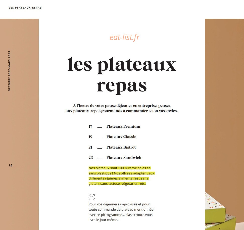 Class'croute — carte page 14